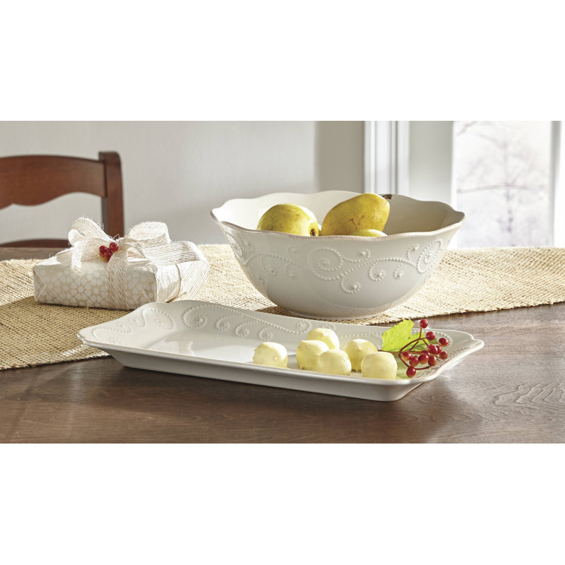French Perle White Hors D' oeuvres Serving Tray
