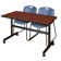 Nellia Flip-Top Training Nesting Table, 2 Zeng Stack Chairs