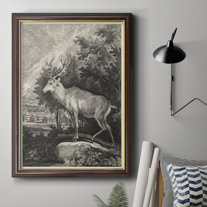 Woodland Deer II - cadre photo, reproduction d'art sur toile, H 20 po x l 16 po x P 2,5 po