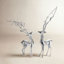 2-Piece Metal Deer Figurine Set