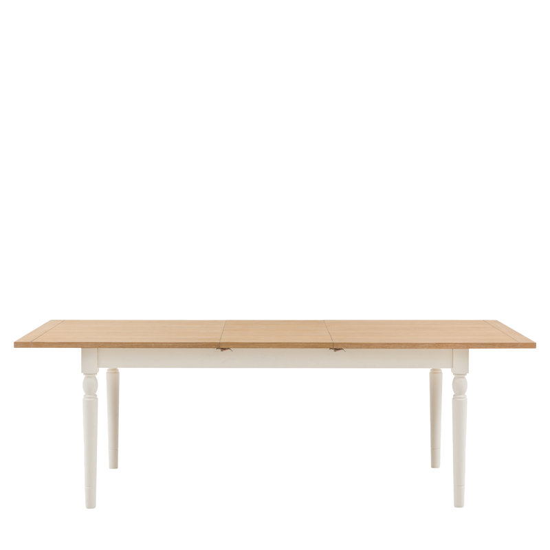 Extendable Oak Solid Wood Base Dining Table