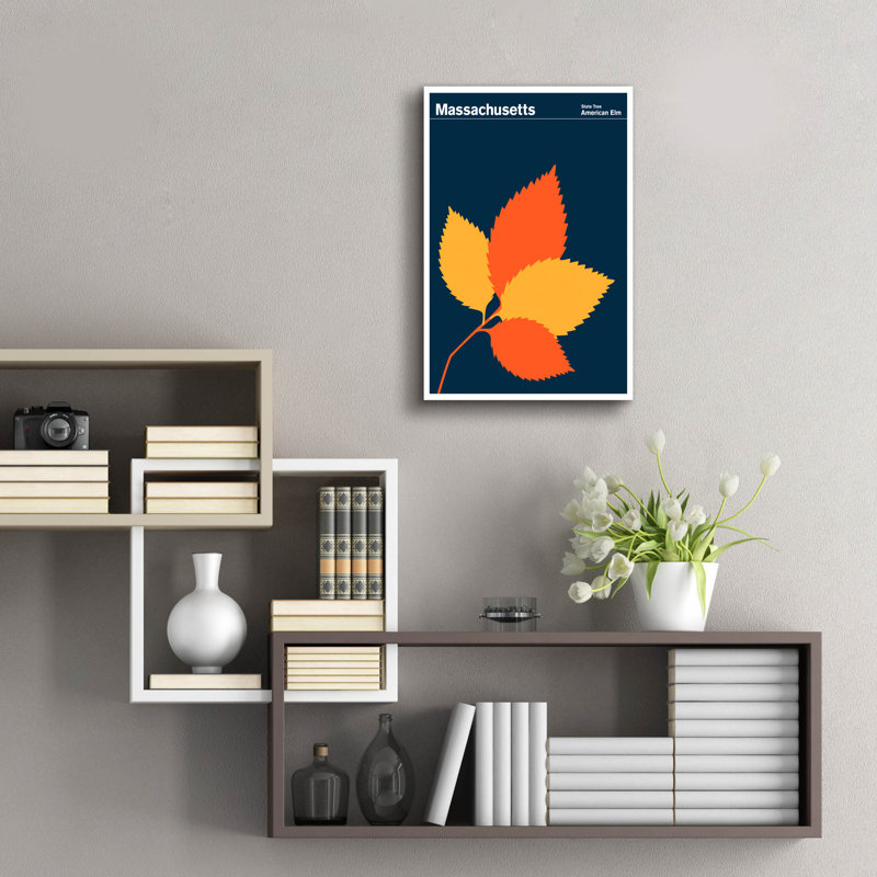 «State Posters MA» par Print, art mural en verre acrylique, H 24 po x l 16 po x P 0,2 po
