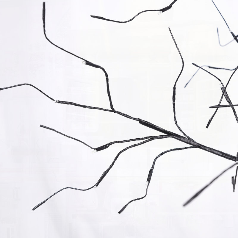 Ensemble d'arbre de Noël artificiel avec lumières mauves pour la décoration des Fêtes