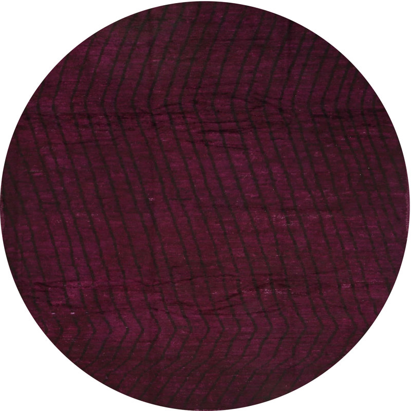 Tapis contemporain mauve, Rond 3 pi