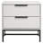 Yountville White 2-Drawer Nightstand Bedside Table