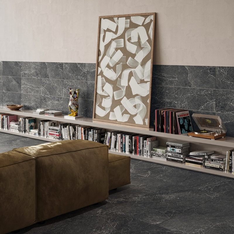 ZenTech 24x48 Matte Porcelain Tile, Graphite Gray