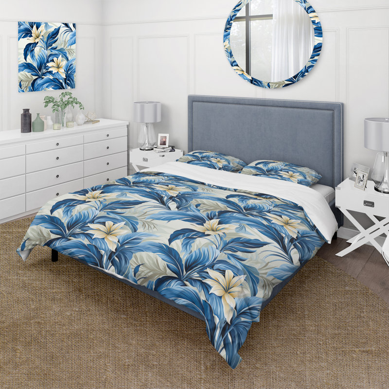 Literie Azure Oasis, Housse de couette pour très grand lit et 2 très