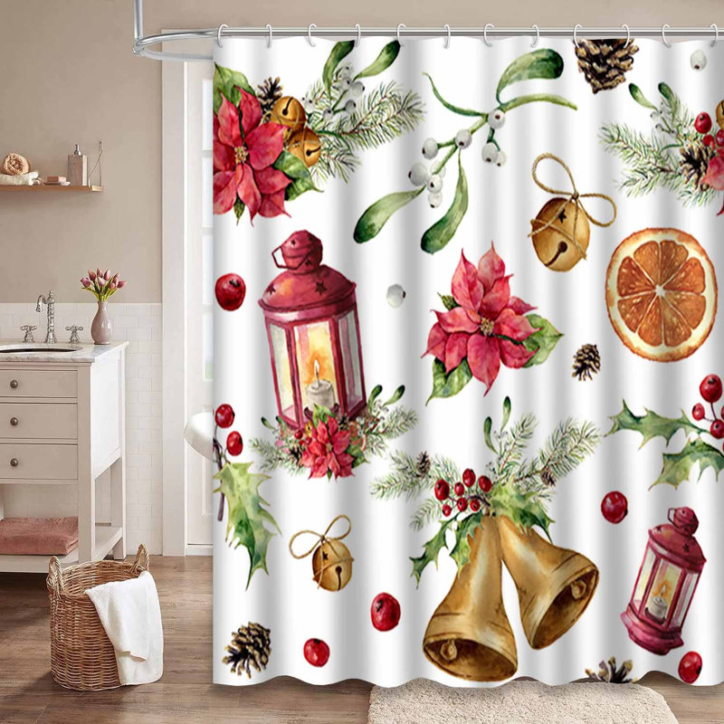 Rideau de douche transparent transparent, rideaux de douche pour la salle de bain avec 12 crochets, 72" L x 72" W