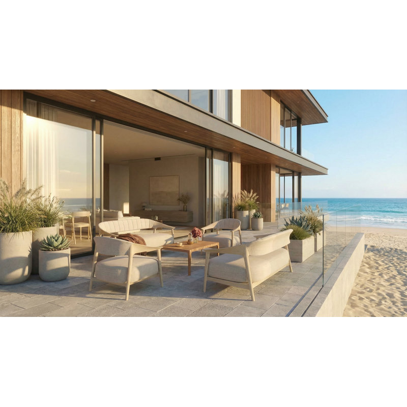 Fully Upholstered Africa Lounge Chair, Portonovo White