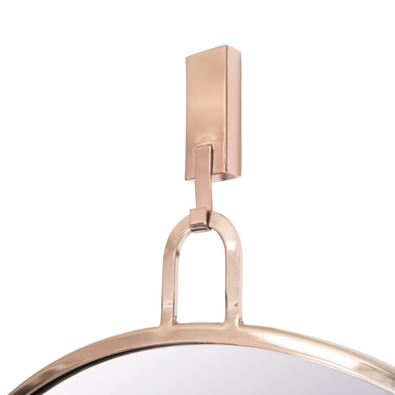Elegant Gold Stopwatch 43'' Round Metal Wall Mirror