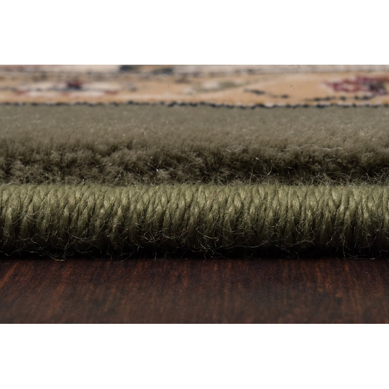 Tapis vert / ivoire Attell, Rectangle 2 pi x 3 pi 11 po