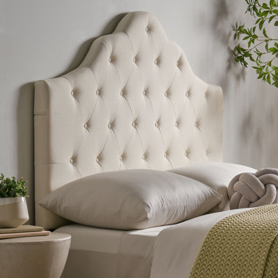 Tufted Upholstered Headboard With Durable Metal Legs