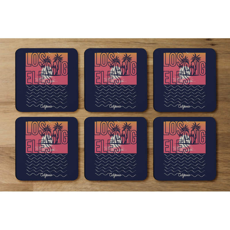 Square 6 Piece Coaster Set