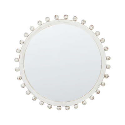 Bernville Solid Wood Round Mirror