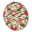Horloge murale rétro en bois rose et rouge - Mid-Century-63892493