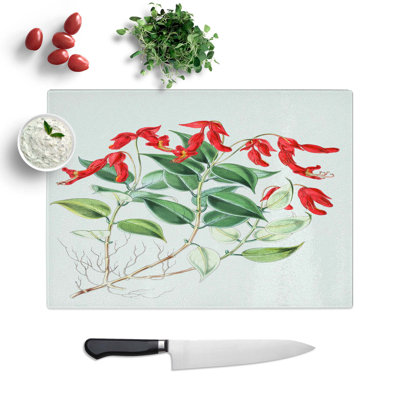 Glass Lipstick Flowers by W. H. Fitch Chopping Board
