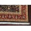 Tapis noir noué à la main de conception unique 8 pi 0 po x 10 pi 4 po