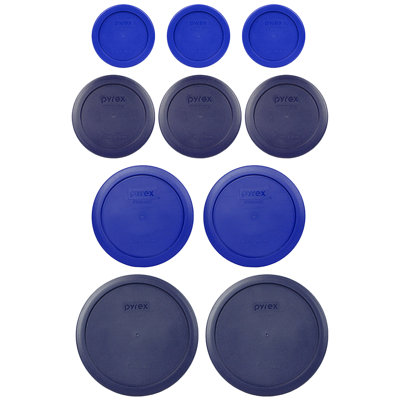 Pyrex 7202-PC Cobalt, 7200-PC Dark Blue, 7201-PC Cobalt, And 7402-PC Dark Blue Lids -  9000019