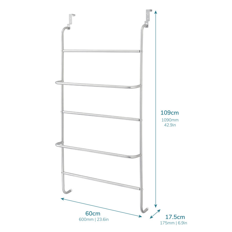 Curl Over-the-Door Towel Rack Holder Storage