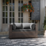 Kalinowski Premium Outdoor Loveseat With Adjustable Feet Splash-Proof Cushions & Secure Seat Clips