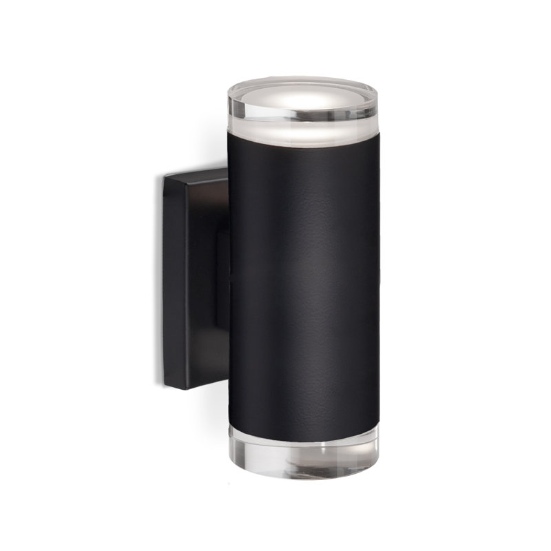 Norfolk Steel LED Armed Sconce, Black, 8.25" H x 4.5" W x 4" D