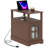 Functional End Table with Charging Station, Offering Hidden Storage and Open Shelf for Easy Organization in Living Spaces-1877133828