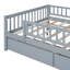 Lit de jour gris avec construction polyvalente - Améliore la qualité du meuble dans deux tiroirs, idéal pour les petits espaces de vie-499578723-499578724