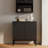 31.5” Fluted Cabinet, Sideboard Buffet Cabinet With 2 Doors And Adjustable Shelves, Storage Cabinet For Living Room And Bathroom, White-1576080290