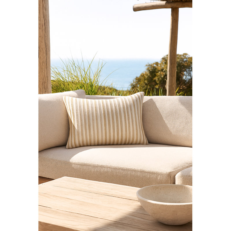 Outdoor Living Throw Pillow, Polyester, Rectangle 14"H x 20"W, Green
