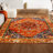 Dercyn Geometric Medallion Orange/Blue Rug-146506035