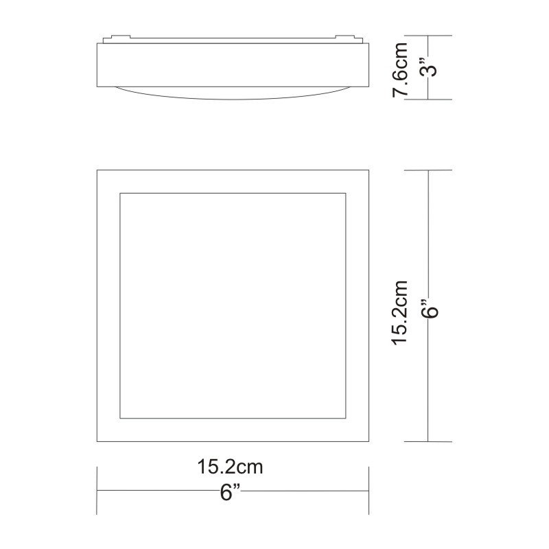 Flat Q Simple Square / Rectangle Flush Mount, Brushed Nickel, 3.13" H x 11.75" W x 11.75" D