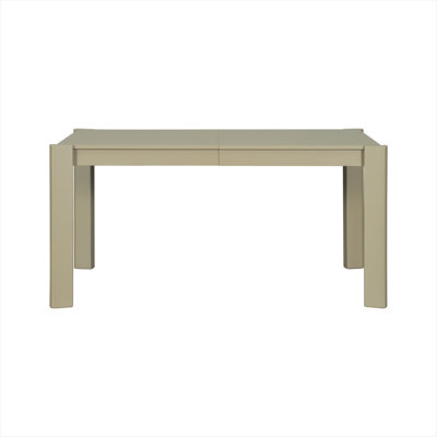 Farmhouse Modern Solid Wood Expandable Dining Table in Walnut, Seats 4-8, Soft Gold Base (59-73 in)