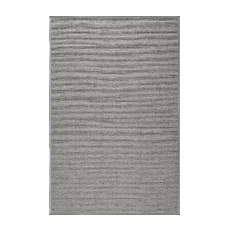 Machine Washable Solid Gray Area Rug, Runner 2' x 5'