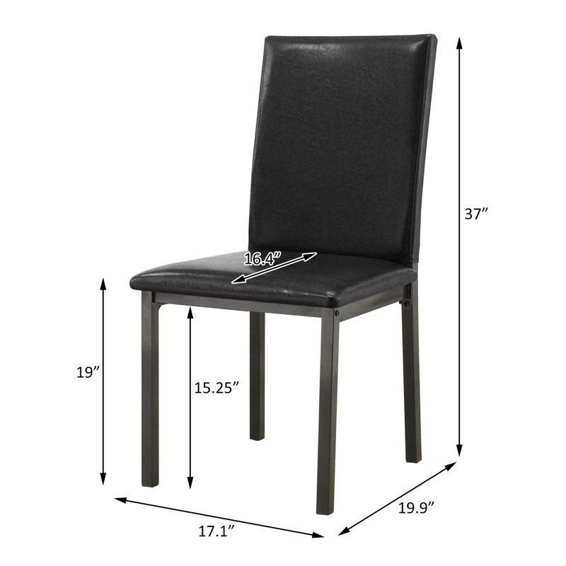  Chaise d'appoint rembourrée Garza (ensemble de 2)