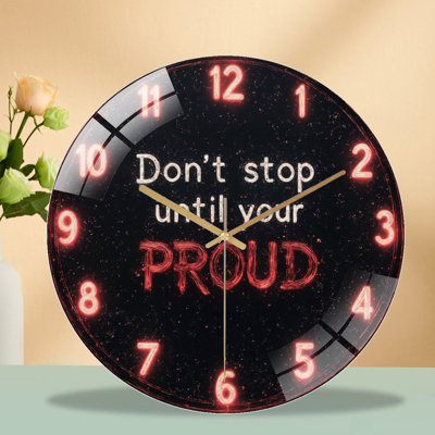 Horloge murale en verre 12 po