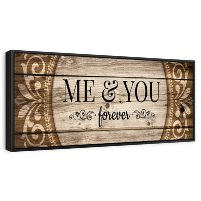 Plaque murale typographique «Me And You Forever Love»