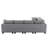 120*93" Modern U Shape Modular Sofa With Storage Ottoman