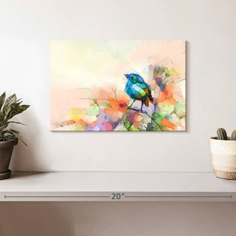 Brampt Bird Abstract, 8" H x 12" W