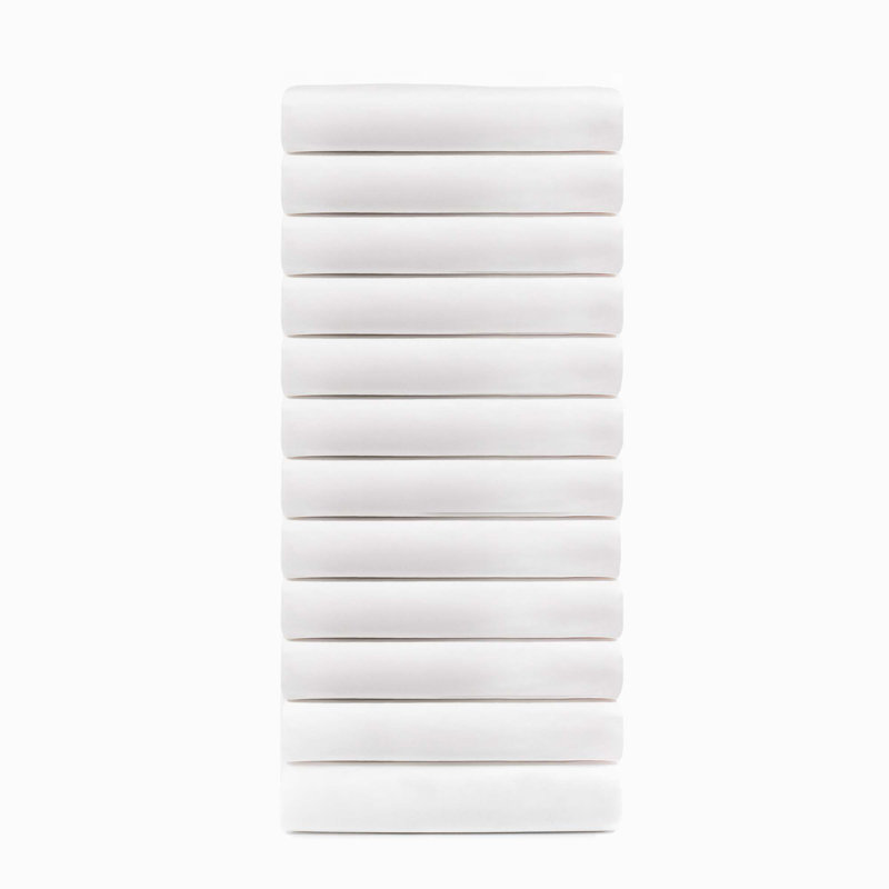 Hotel Quality Mederos 12 Piece Case Pack Cotton Blend Guest Room Hospitality Fitted Sheet , Full Fitted Sheet
