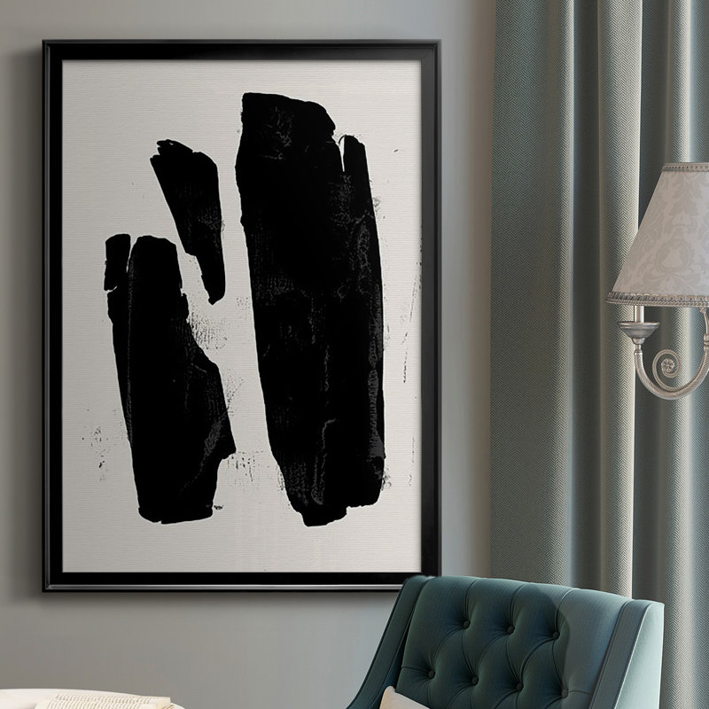 «Triple Block Print II», reproduction encadrée de qualité supérieure - prête à être accrochée, H 42,5 po x l 30,5 po, Noir