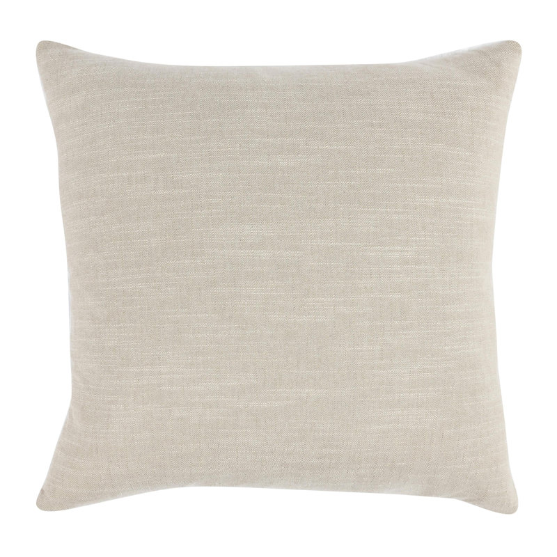 Square Pillow Cover & Insert, Ivory Striped