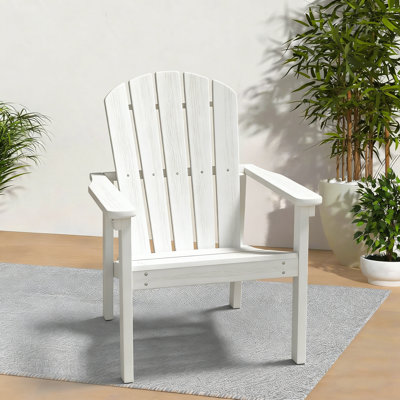 Chaise Adirondack empilable en PEHD - Siège d'extérieur résistant aux intempéries pour patio, pelouse ou foyer