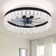 20" Dimmable Crystal Ceiling Fan With Led Light And Remote Control