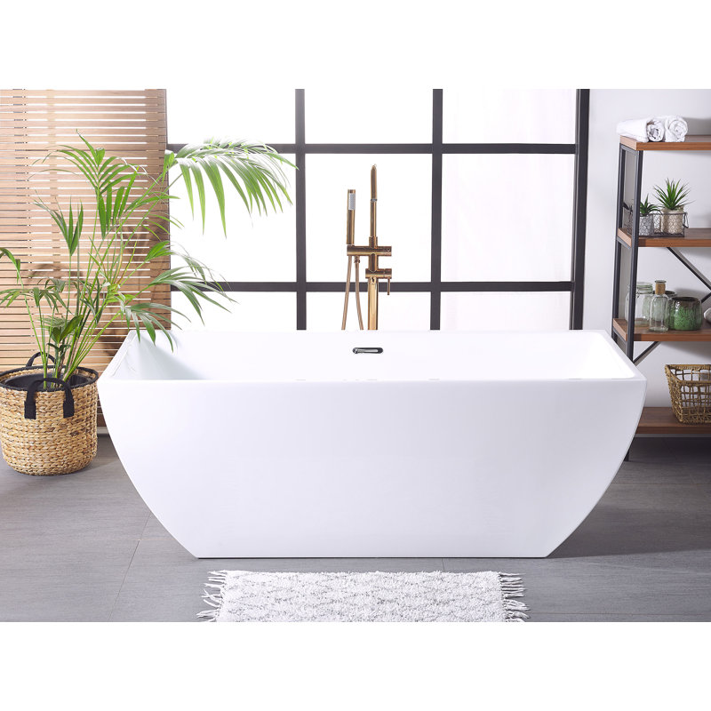 Straley 1700mm x 800mm Freestanding Soaking Acrylic Bathtub