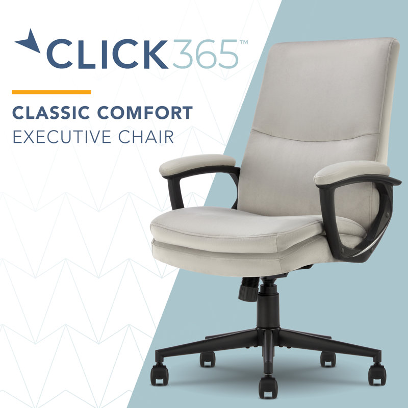 Fauteuil de direction classique, confort à dossier moyen, coussin de siège à double couche et confort ergonomique Click 365