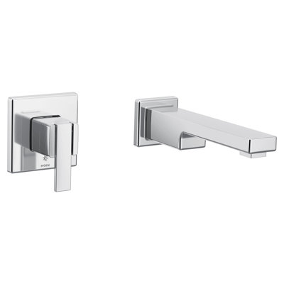 90 Degree Single Handle Wall Mount Tub Filler High Flow Tub Faucet With 10" Spout Reach
