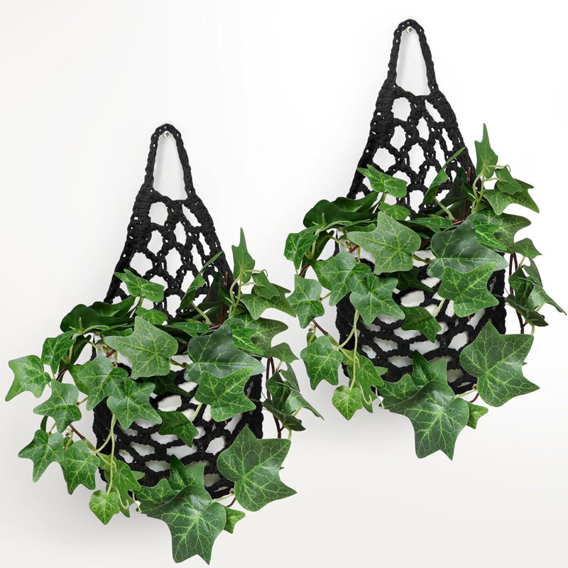 Jardinières murales 2PK pour plantes d'intérieur, support à plantes en macramé | Support à plante, pot à fleurs suspendu