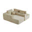 Canapé modulaire 104 po avec méridienne en L 104 po, canapé modulaire moderne avec assise profonde, canapé rembourré pour la chambre à coucher du salon, aucun assemblage requis, (tissu moelleux), beige-402204071-402204069