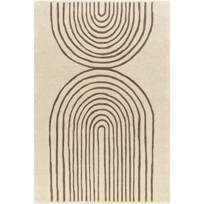Tapis rectangulaire en laine Makynley