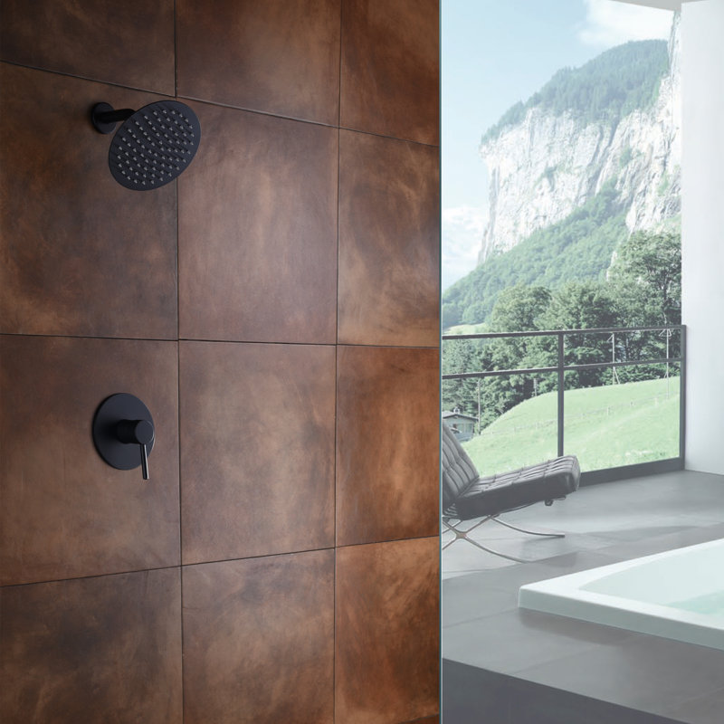 Concealed Mixer Showers with Rough in-Valve, Matte Black